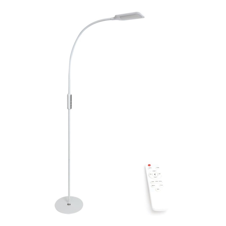 LED Prigušiva podna lampa LED/9W/230V 3000-6500K bela + Daljinski upravljač