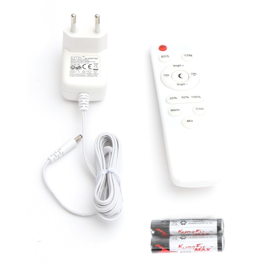 LED Prigušiva podna lampa LED/9W/230V 3000-6500K bela + Daljinski upravljač