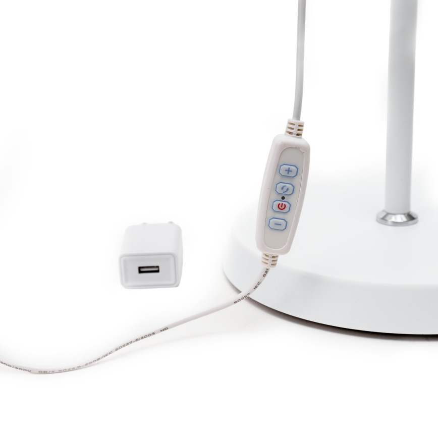 LED Prigušiva podna lampa SIGNUS LED/10W/230V 3000/4500/6500K bela