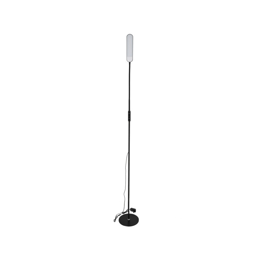 LED Prigušiva podna lampa TEILO LED/10W/230V 3000/4000/6500K crno + Daljinski upravljač