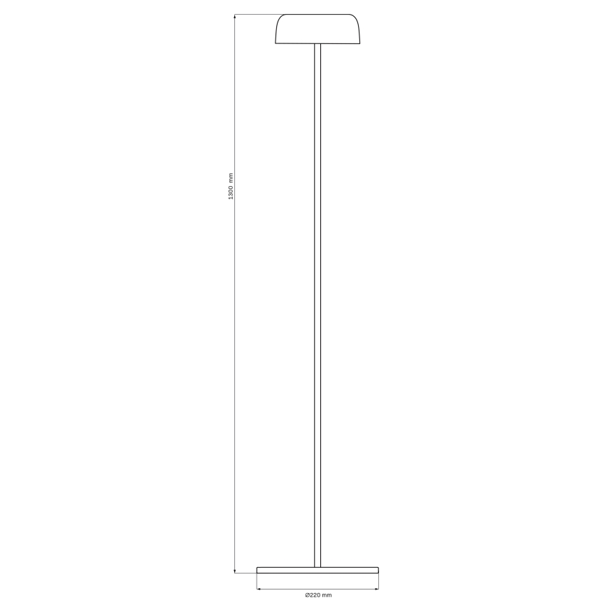 LED Prigušiva dodirna vanjska stojeća lampa TRYPOLIS LED/2W/5V USB 1800 mAh IP44 crno