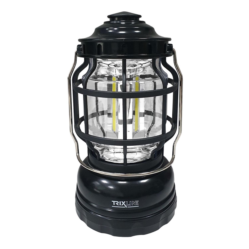 LED Prigušiva prenosna kampovanje lampa 3xLED/3W/3xAA IPX4 crno