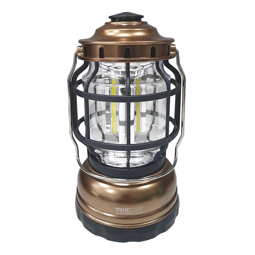 LED Prigušiva prenosna kampovanje lampa 3xLED/3W/3xAA IPX4 zlatna