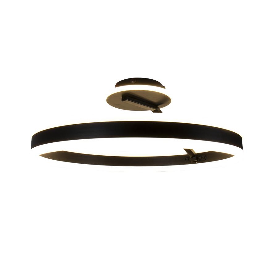 LED prigušiva prislonjena plafonska lampa LED/86W/230V 3000-6500K crna + daljinski upravljač