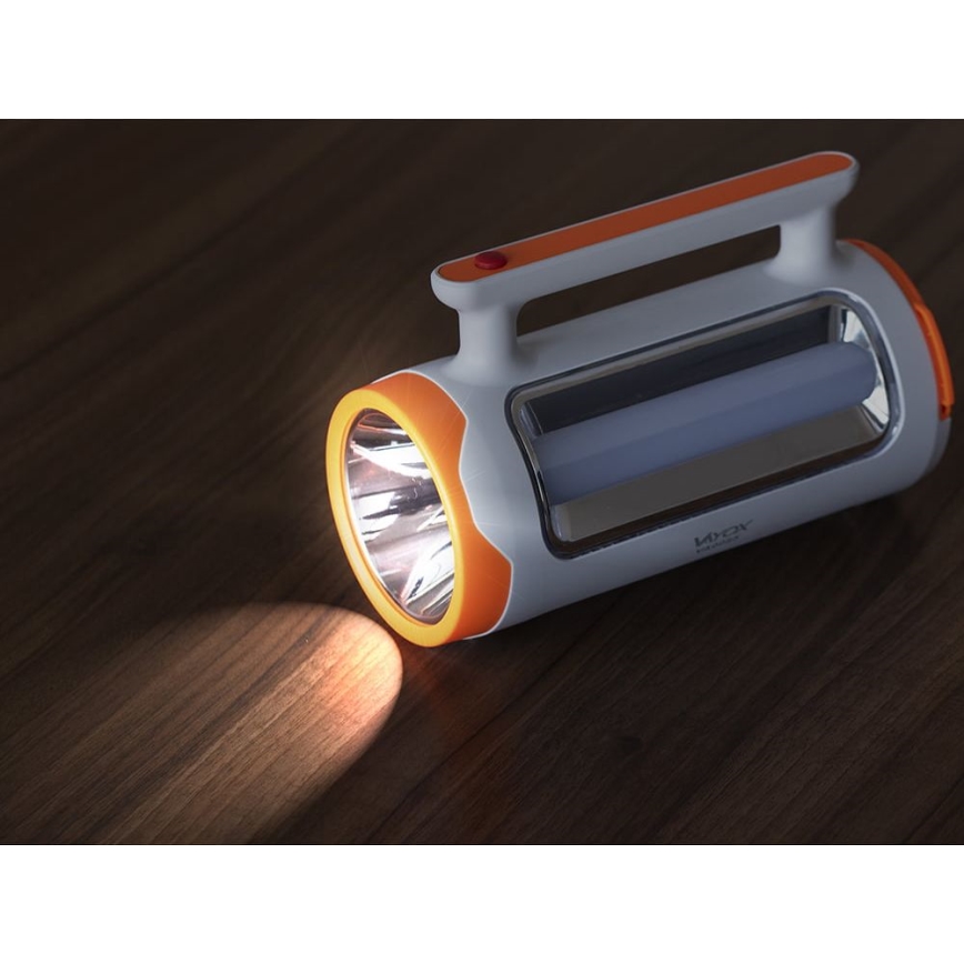 LED Prigušiva punjiva baterijska lampa 2u1 sa funkcijom powerbank-a LED/5W/230V 3500 mAh