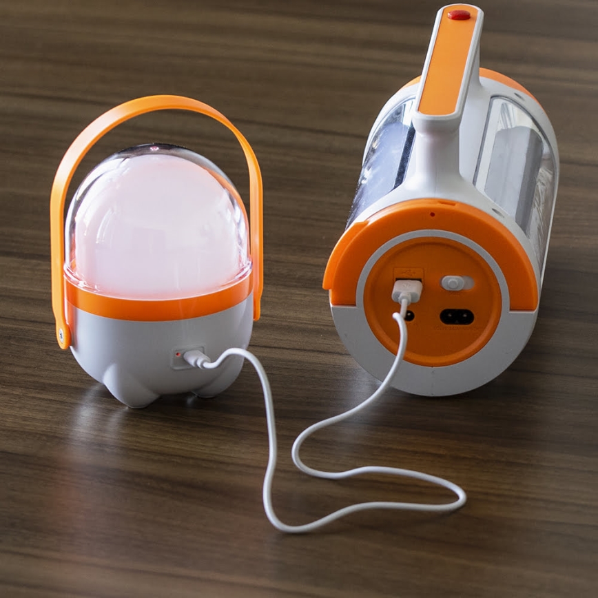 LED Prigušiva punjiva baterijska lampa 2u1 sa funkcijom powerbank-a LED/5W/230V 3500 mAh
