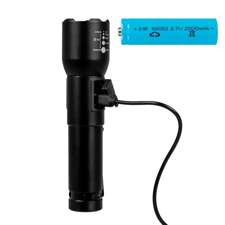 LED Prigušiva punjiva baterijska lampa LED/20W/5V IPX4 800 Im 2000 mAh