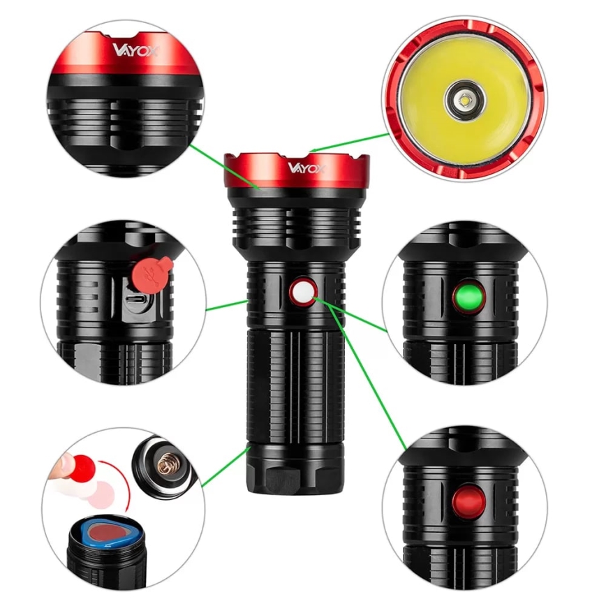 LED Prigušiva punjiva baterijska lampa LED/20W/5V IPX5 2000 Im 6000 mAh