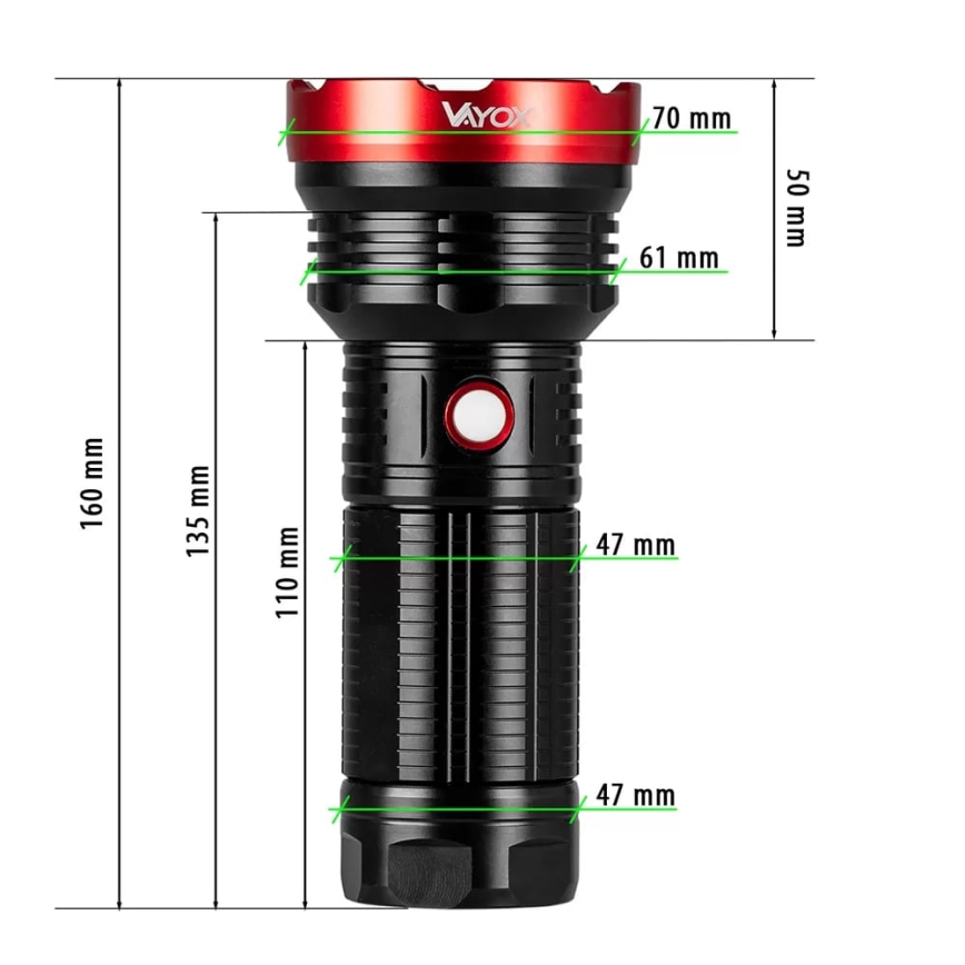 LED Prigušiva punjiva baterijska lampa LED/20W/5V IPX5 2000 Im 6000 mAh