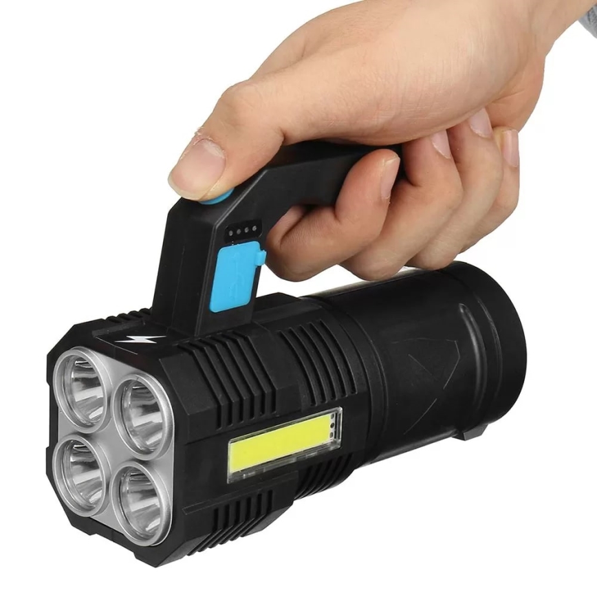 LED Prigušiva punjiva baterijska lampa LED/5V IPX4 250 Im 1200 mAh