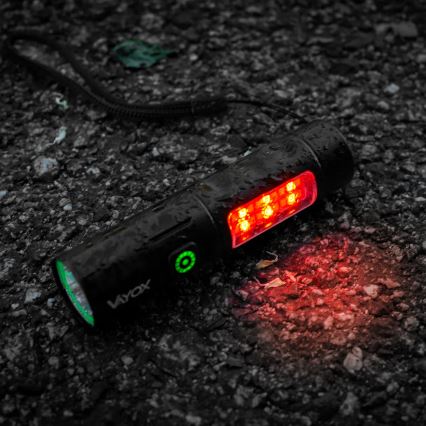 LED Prigušiva punjiva baterijska lampa sa crveno svetlo LED/5W/5V IPX4 250 Im 2000 mAh