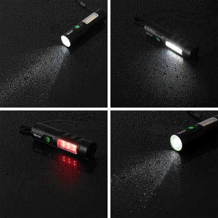LED Prigušiva punjiva baterijska lampa sa crveno svetlo LED/5W/5V IPX4 250 Im 2000 mAh