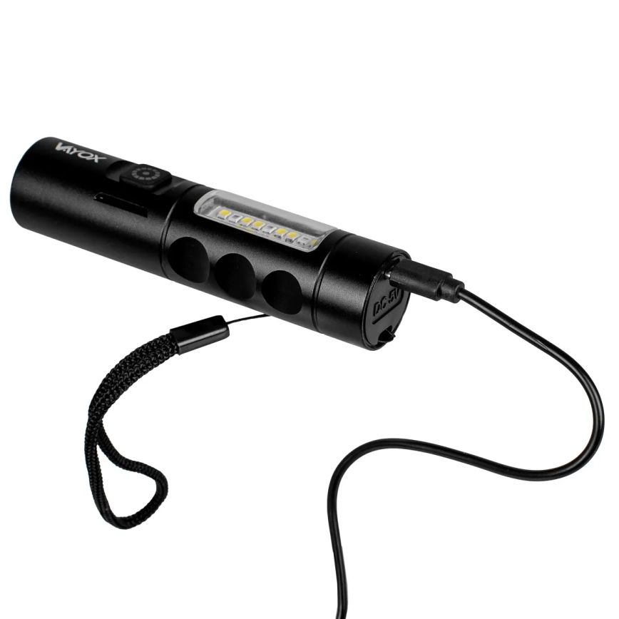 LED Prigušiva punjiva baterijska lampa sa crveno svetlo LED/5W/5V IPX4 250 Im 2000 mAh