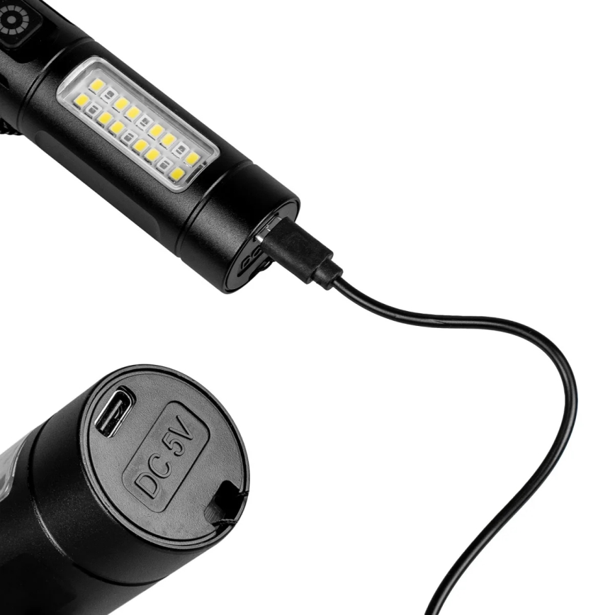 LED Prigušiva punjiva baterijska lampa sa crveno svetlo LED/5W/5V IPX4 260 Im 2000 mAh
