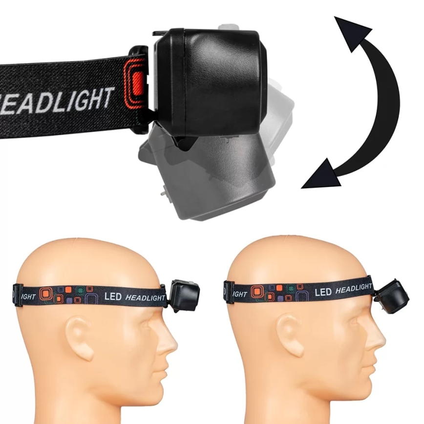 LED Prigušiva punjiva čeona lampa 2xLED/5V IP44 210 Im 2000 mAh