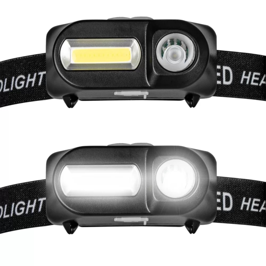 LED Prigušiva punjiva čeona lampa 2xLED/5V IP44 210 Im 2000 mAh