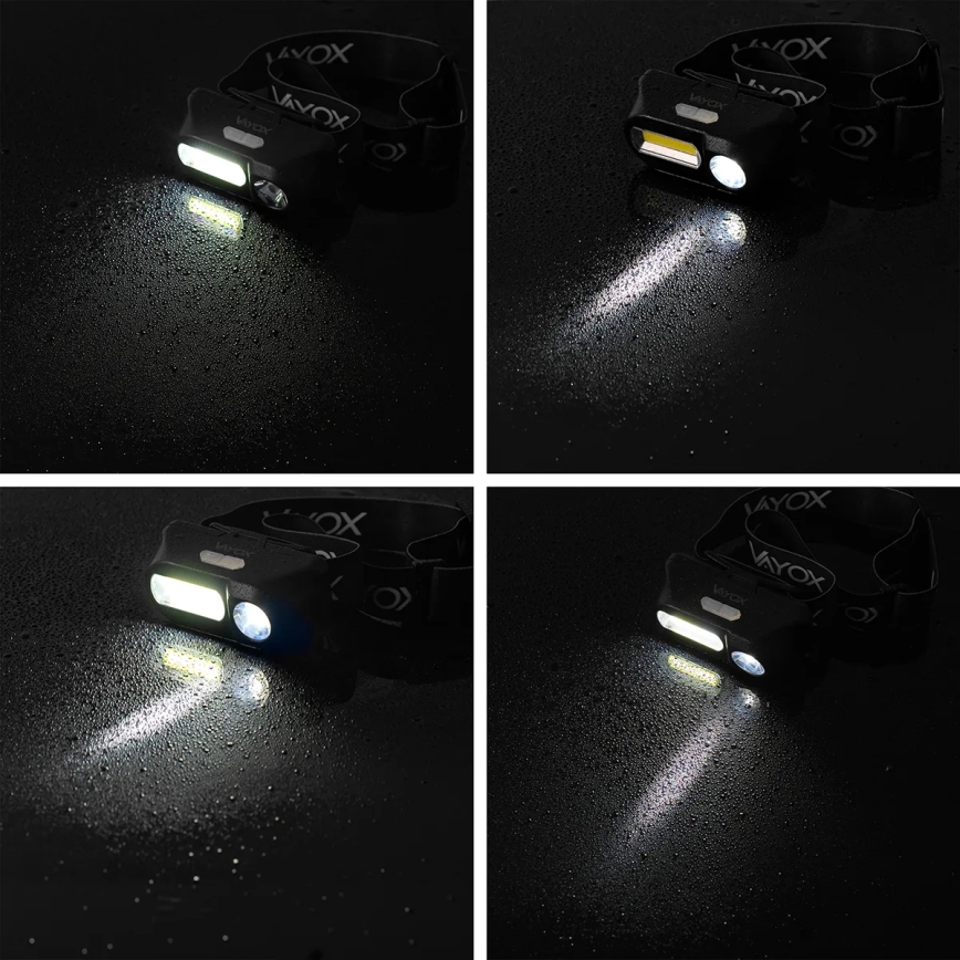 LED Prigušiva punjiva čeona lampa 2xLED/5V IPX4 250 Im 2000 mAh