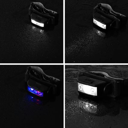 LED Prigušiva punjiva čeona lampa 3xLED/5V IPX4 100 Im 1200 mAh