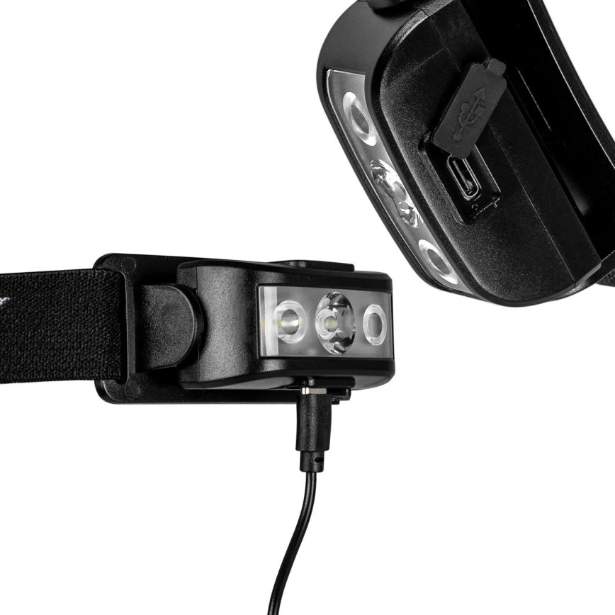 LED Prigušiva punjiva čeona lampa 3xLED/5V IPX4 100 Im 1200 mAh