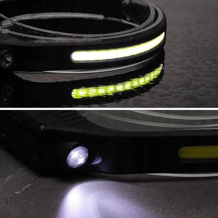 LED Prigušiva punjiva čeona Lampa sa senzorom 2xLED/5V IP44 350 Im 1200 mAh