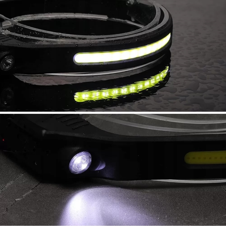 LED Prigušiva punjiva čeona Lampa sa senzorom 2xLED/5V IP44 350 Im 1200 mAh