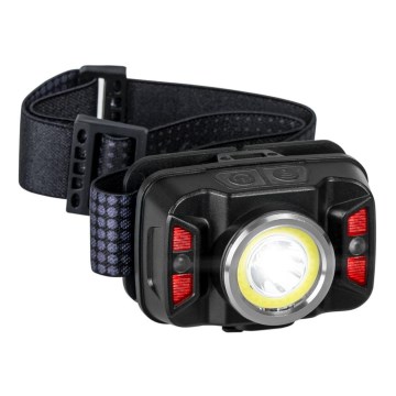 LED Prigušiva punjiva čeona Lampa sa senzorom i crveno svetlo LED/15W/5V IP66 430 Im 1800 mAh