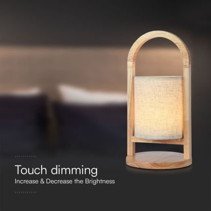 LED Prigušiva punjiva dodirna stona lampa LED/1,5W/5V 3000K 1800 mAh bež