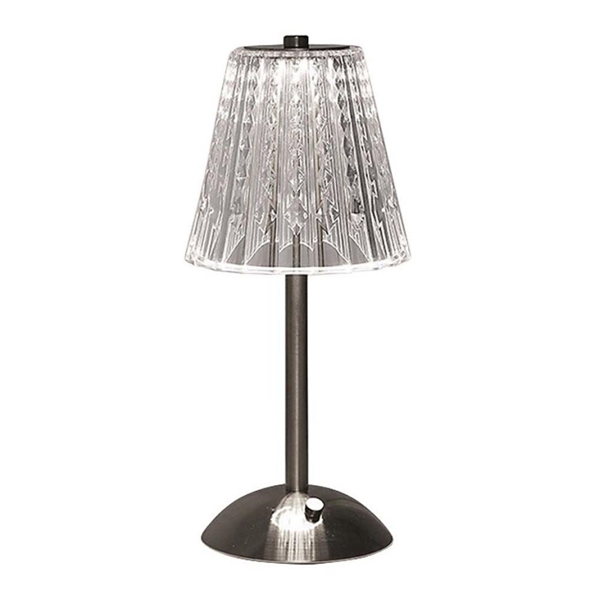 LED Prigušiva punjiva dodirna stona lampa LED/2,4W/5V 3000-6000K 1800 mAh sjajni krom