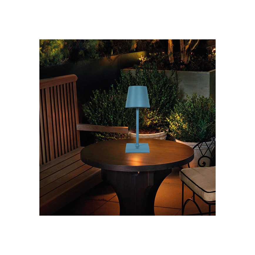 LED Prigušiva punjiva dodirna stona lampa LED/3,5W/5V 5200mAh plava