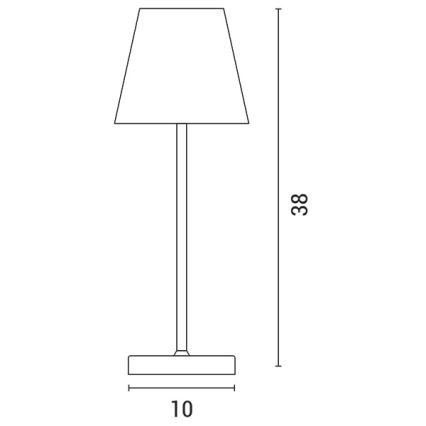 LED Prigušiva punjiva dodirna stona lampa LED/3,5W/5V 5200mAh sivo