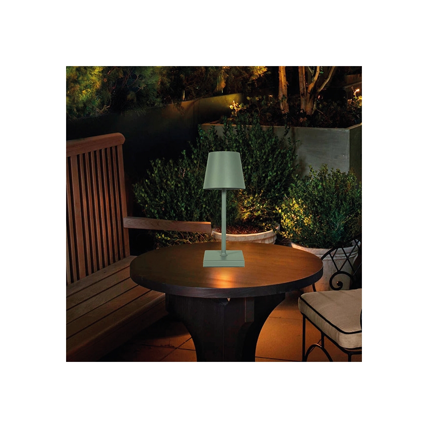 LED Prigušiva punjiva dodirna stona lampa LED/3,5W/5V 5200mAh zelena