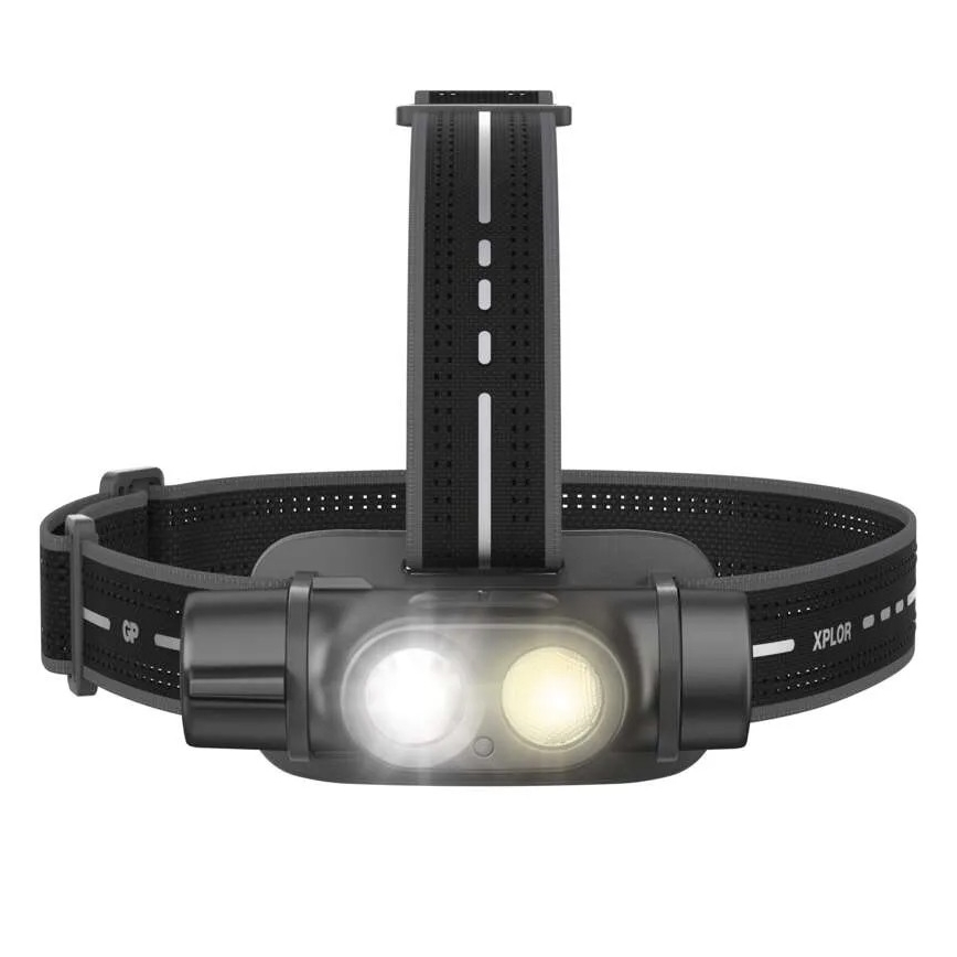 LED Prigušiva punjiva naglavna lampa GP XPLOR PHR19 LED/1x18650/5V IPX8