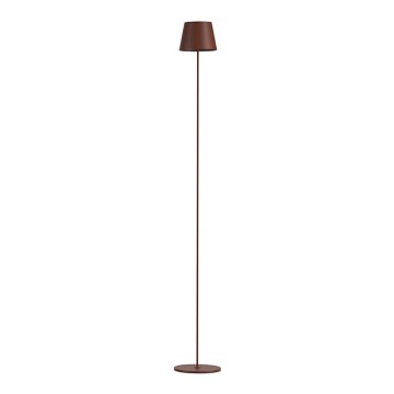 LED Prigušiva punjiva podna lampa 3u1 LED/4W/5V 4400 mAh 3000K IP54 braon