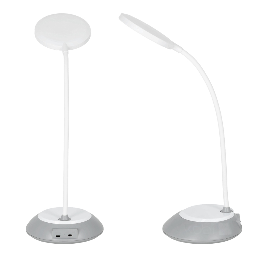 LED prigušiva punjiva stona lampa VISUA LED/5W/5V 3000-5000K 1200 mAh siva