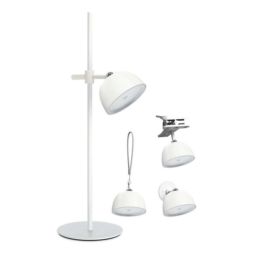 LED Prigušiva punjiva stona lampa 4u1 LED/3,5W/5V 3000/4000/6500K IP54 1800 mAh bela