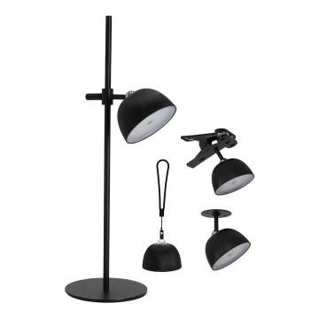 LED Prigušiva punjiva stona lampa 4u1 LED/3,5W/5V 3000/4000/6500K IP54 1800 mAh crno