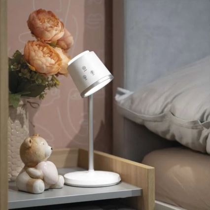 LED Prigušiva punjiva stona lampa 4u1 LED/6W/3,7V 3000K/4000K/6500K 1500mAh bela