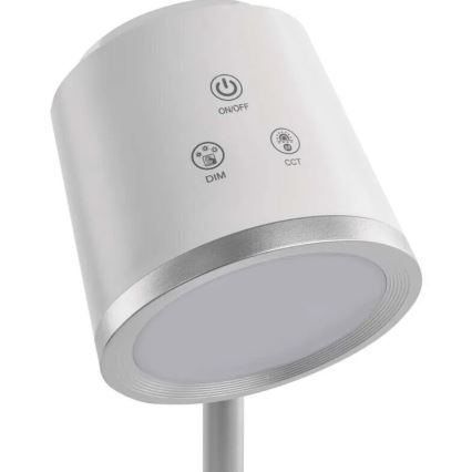LED Prigušiva punjiva stona lampa 4u1 LED/6W/3,7V 3000K/4000K/6500K 1500mAh bela