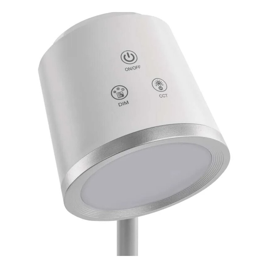 LED Prigušiva punjiva stona lampa 4u1 LED/6W/3,7V 3000K/4000K/6500K 1500mAh bela