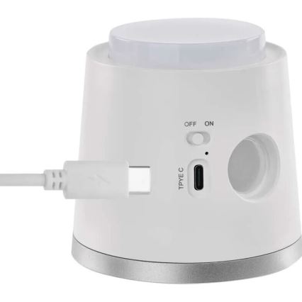 LED Prigušiva punjiva stona lampa 4u1 LED/6W/3,7V 3000K/4000K/6500K 1500mAh bela