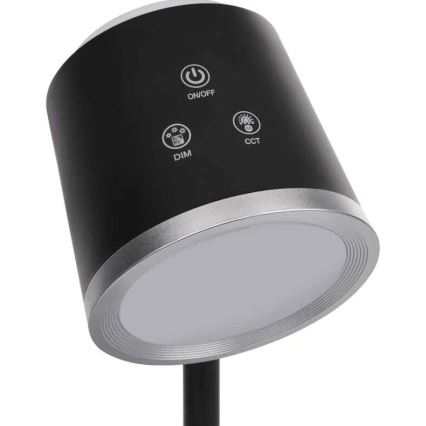LED prigušiva punjiva stona lampa 4u1 LED/6W/3,7V 3000K/4000K/6500K 1500mAh crna