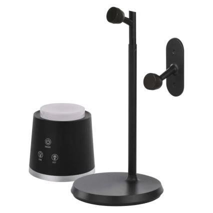 LED Prigušiva punjiva stona lampa 4u1 LED/6W/3,7V 3000K/4000K/6500K 1500mAh crno
