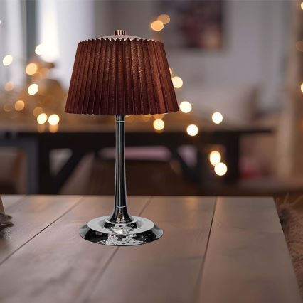LED Prigušiva punjiva dodirna stona lampa LED/1,5W/5V 3000/4000/6000K 1800 mAh braon