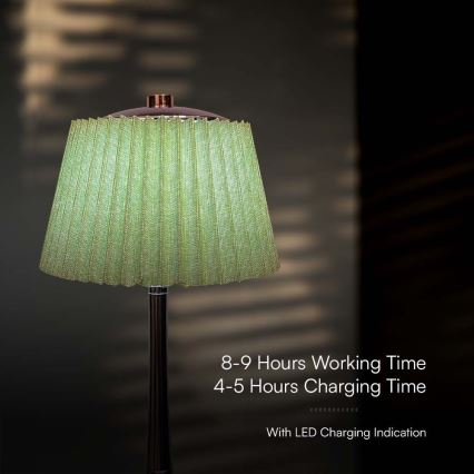 LED Prigušiva punjiva dodirna stona lampa LED/1,5W/5V 3000/4000/6000K 1800 mAh zelena