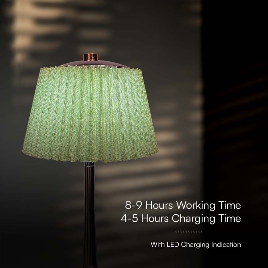 LED Prigušiva punjiva dodirna stona lampa LED/1,5W/5V 3000/4000/6000K 1800 mAh zelena