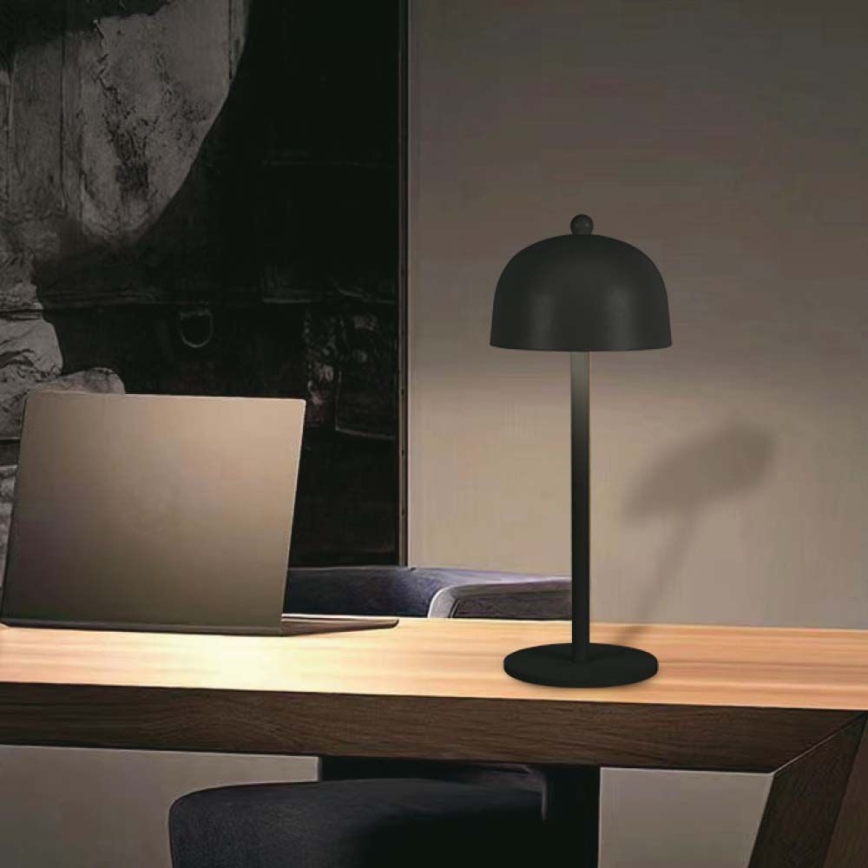 LED Prigušiva punjiva stona lampa na dodir LED/1W/5V 3000-6000K 1800 mAh crno