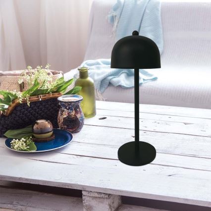 LED Prigušiva punjiva stona lampa na dodir LED/1W/5V 3000-6000K 1800 mAh crno