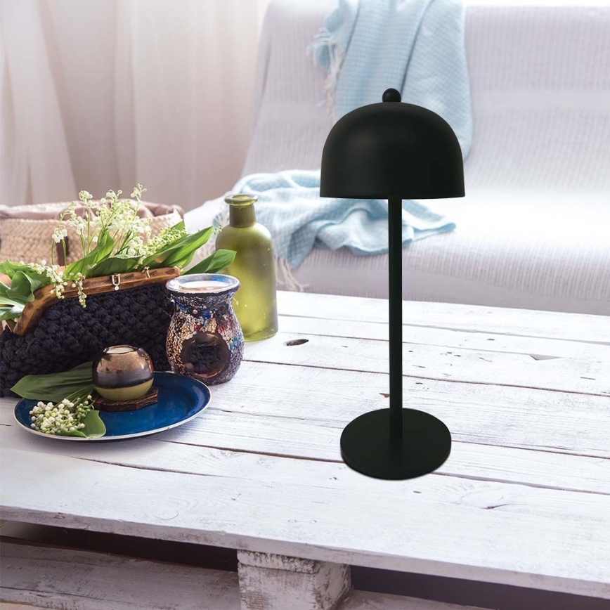 LED Prigušiva punjiva stona lampa na dodir LED/1W/5V 3000-6000K 1800 mAh crno