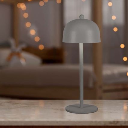 LED Prigušiva punjiva stona lampa na dodir LED/1W/5V 3000-6000K 1800 mAh sivo