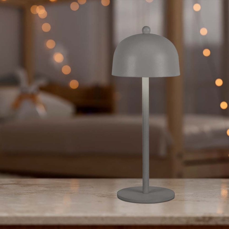 LED Prigušiva punjiva stona lampa na dodir LED/1W/5V 3000-6000K 1800 mAh sivo
